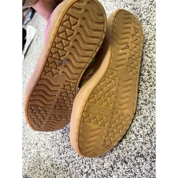 Adidas Court Platform Pink Suede Sneakers Shoes Women's Size 9.5 Neon Stripes‎ - Picture 8 of 10